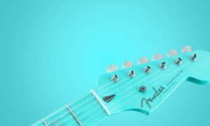 mintgrøn Fender Stratocaster